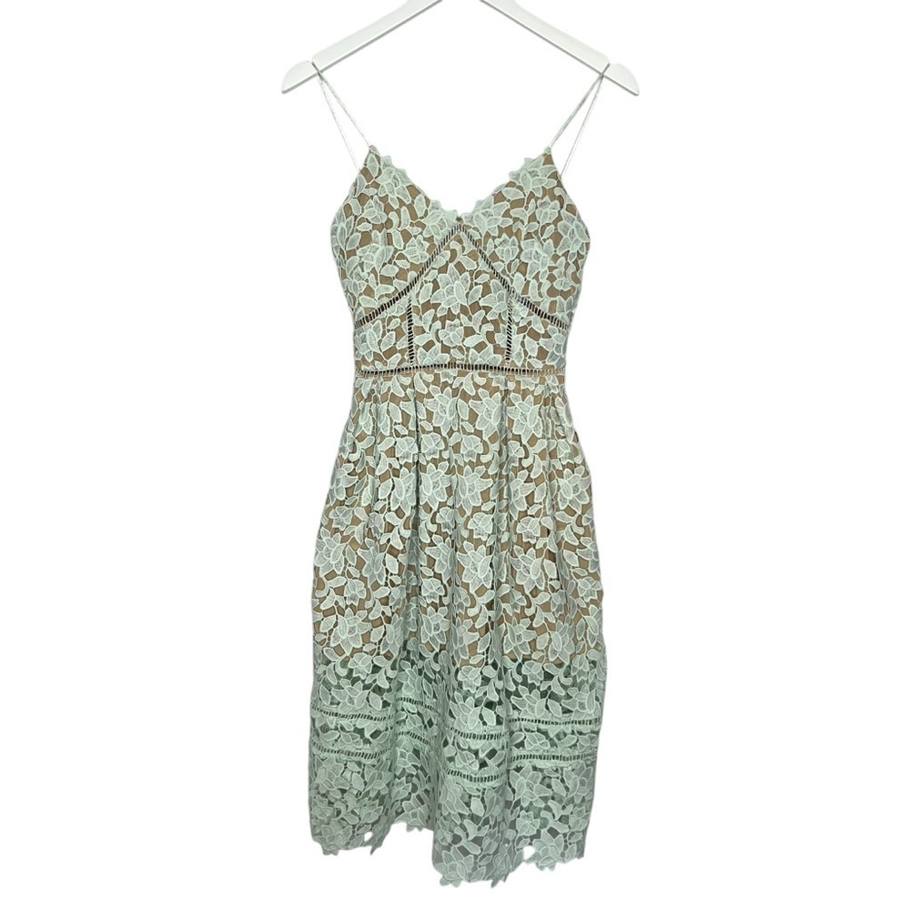 Self Portrait Azalea Dress Mint Green Size 2 NEW - Picture 7 of 16